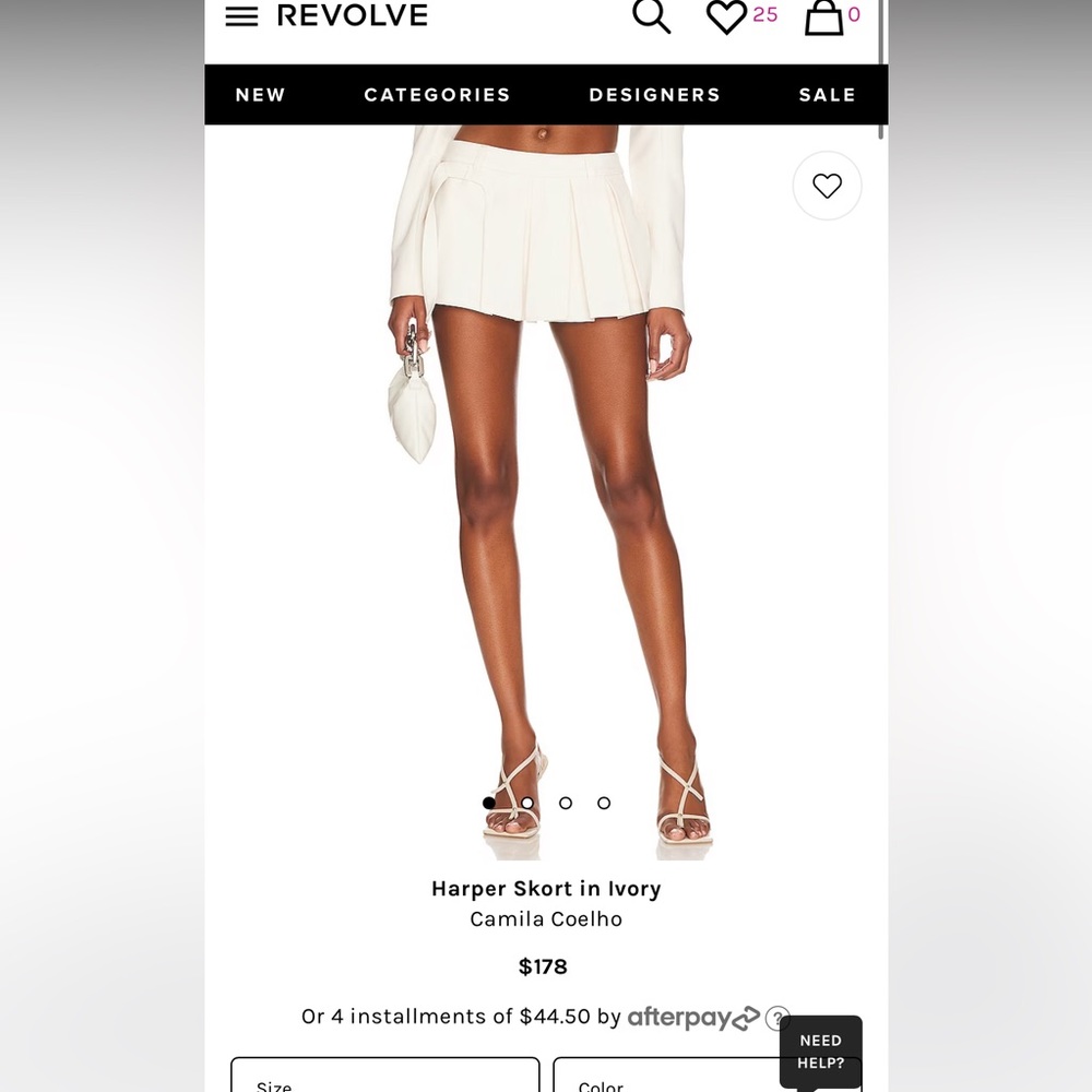 Never worn ivory skort